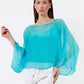TINA Stephens Italy/Tees By Tina - Sofita 3/4 Sleeve Cropped Silk Kaftan (BQ200)