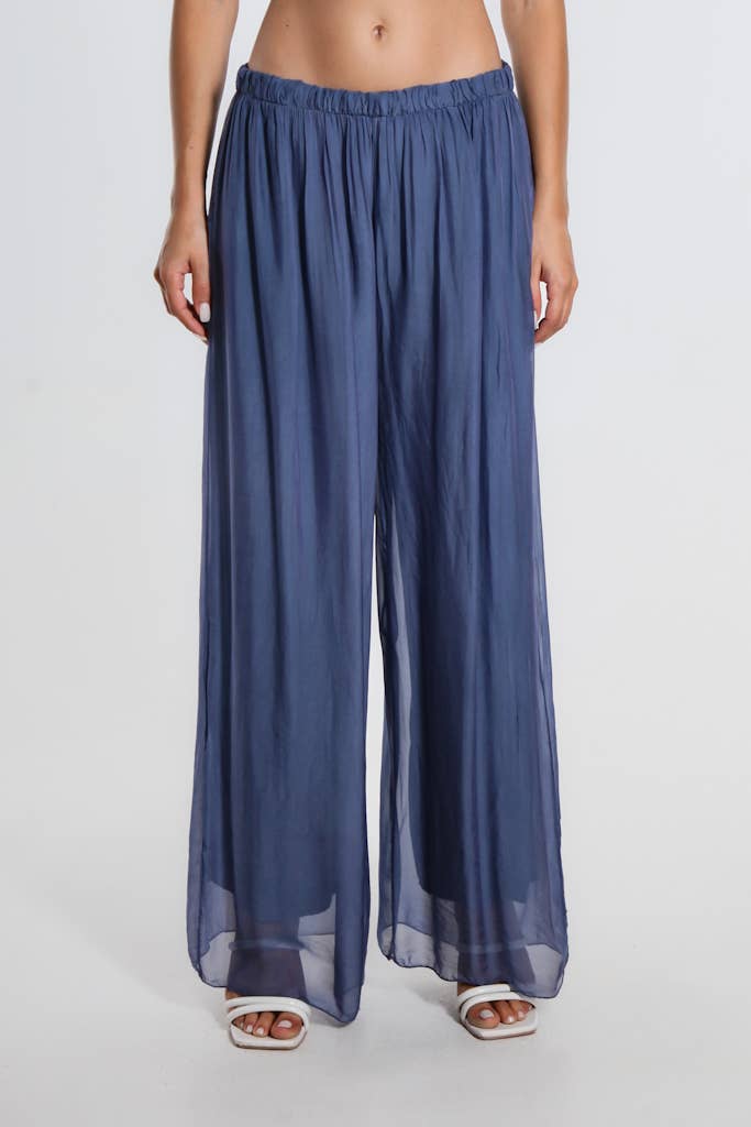 TINA Stephens Italy/Tees By Tina - Roxy Silk Straight Leg Pant (PL212)