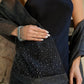 SAACHI - Star Gazer Wool Blend Sparkle Silk Scarf