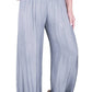 TINA Stephens Italy/Tees By Tina - Mercedes Foldover Waist Silk Pant (PL203): 150 Pearl / One Size