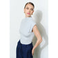 INA - Classic Mock Neck Sleeveless Knit Top