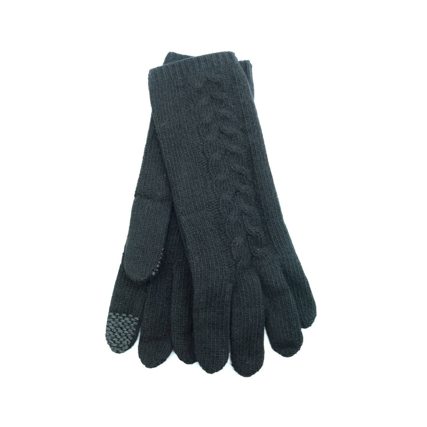Cashmere Tech gloves with cables