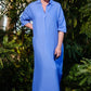 TINA Stephens Italy/Tees By Tina - Fernanda Open Collar Linen Dress (DQ107)
