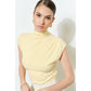 INA - Classic Mock Neck Sleeveless Knit Top
