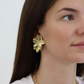KARINE SULTAN - Bloom Clip On Earrings - 24k Gold Plated