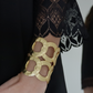 KARINE SULTAN - Intertwined Rings Cuff Bracelet - 24K Gold Plated