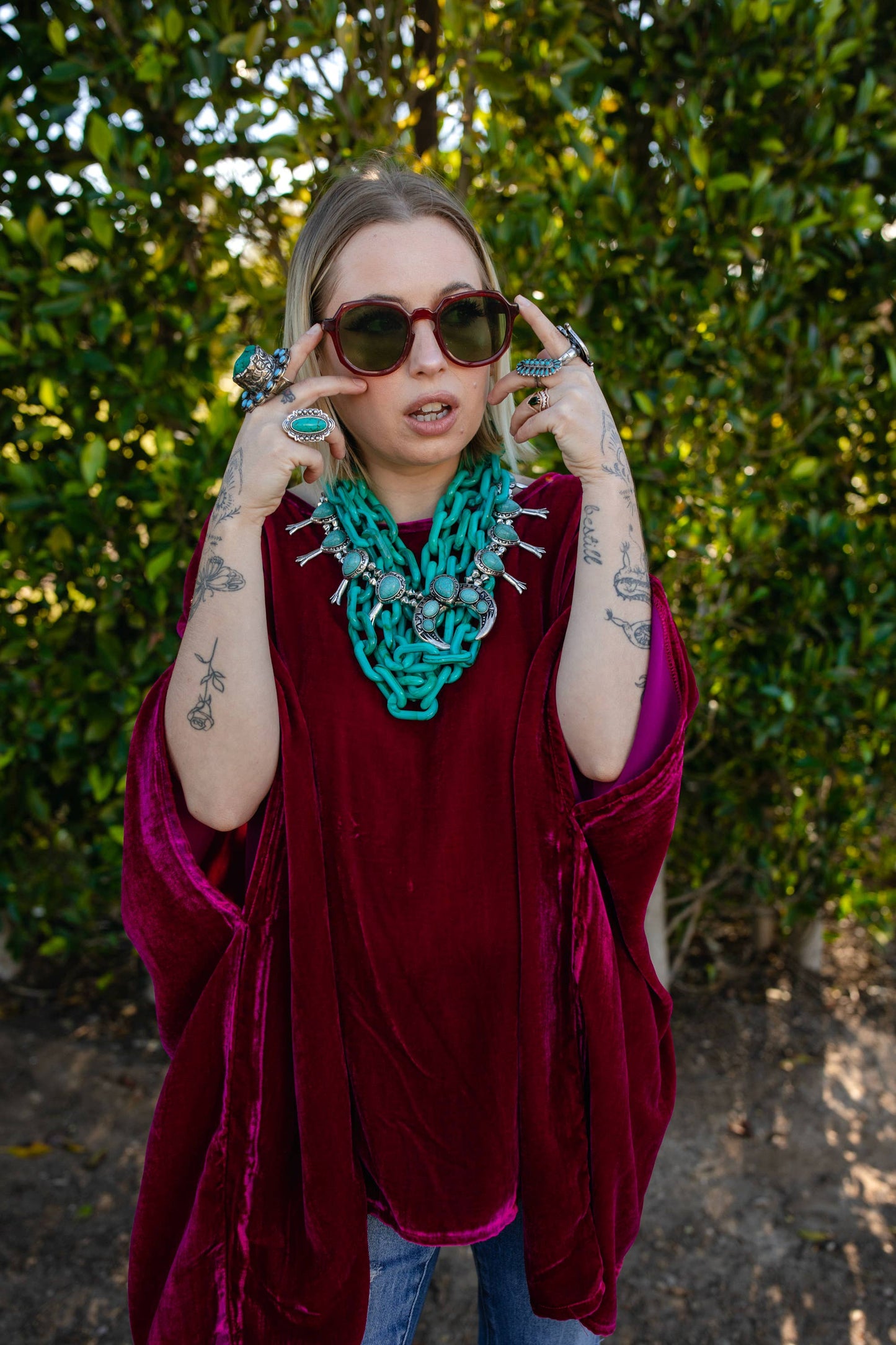 Jennifer Grace Zandra Silk Velvet Scarf Top