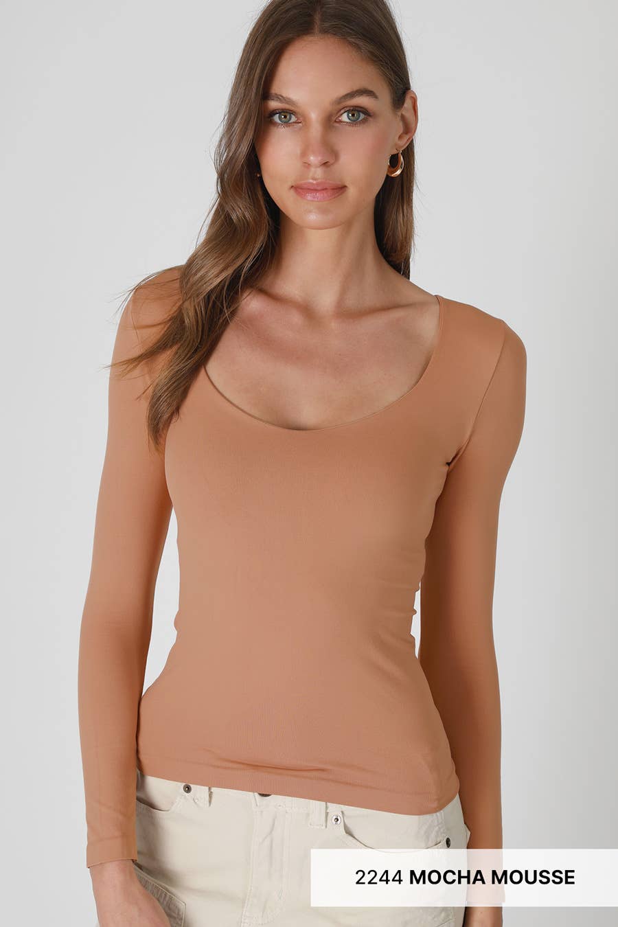 NIKIBIKI  Clean Line Sweetheart L/S Top