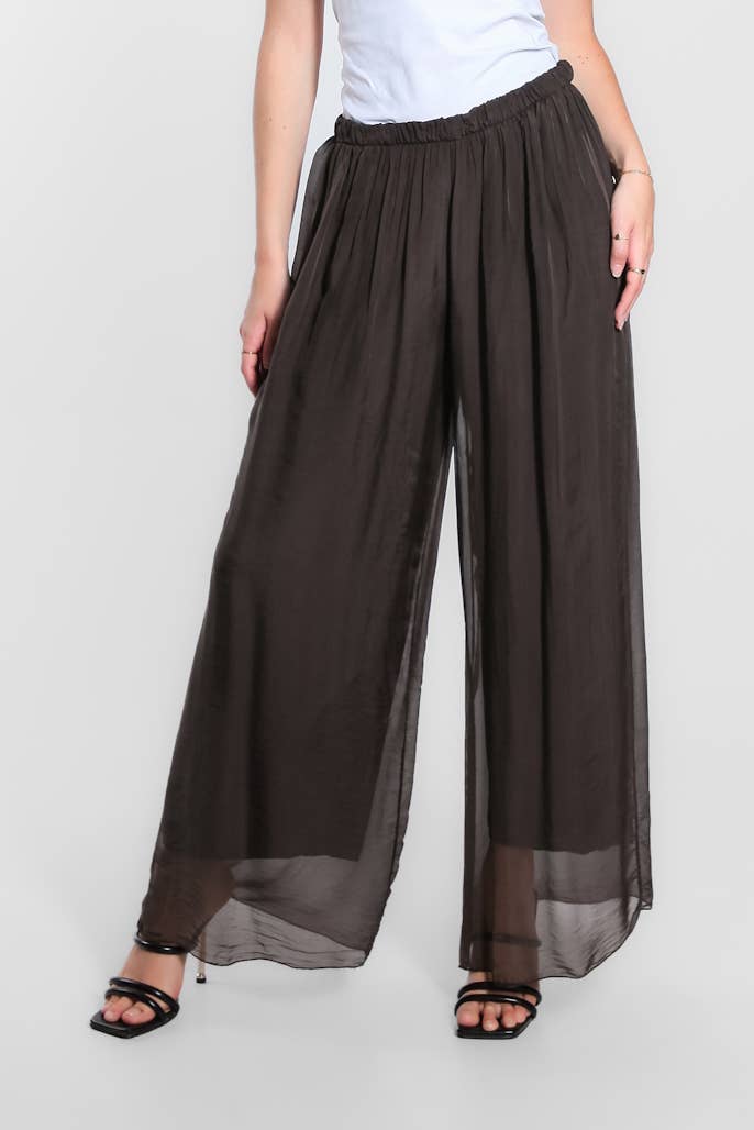 TINA Stephens Italy/Tees By Tina - Roxy Silk Straight Leg Pant (PL212)