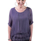 Adriana Silk Double Raw Edge Top (BQ209)