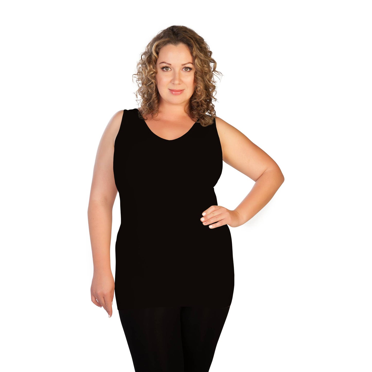 Skinnytees - Plus V Neck Tank