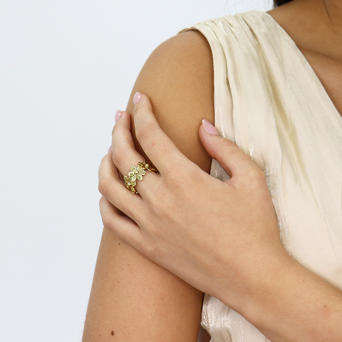 KARINE SULTAN - Flower Ring - 24K Gold Plated