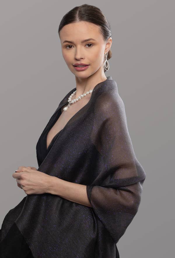 SAACHI - Sparkle Sheer Social Wrap Scarf