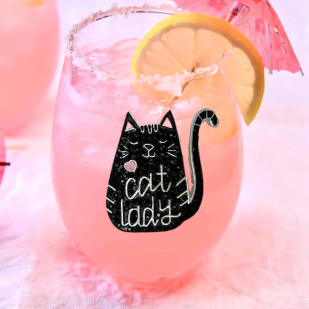 The Queens' Jewels® - Cat Lady Stemless Wine Glass