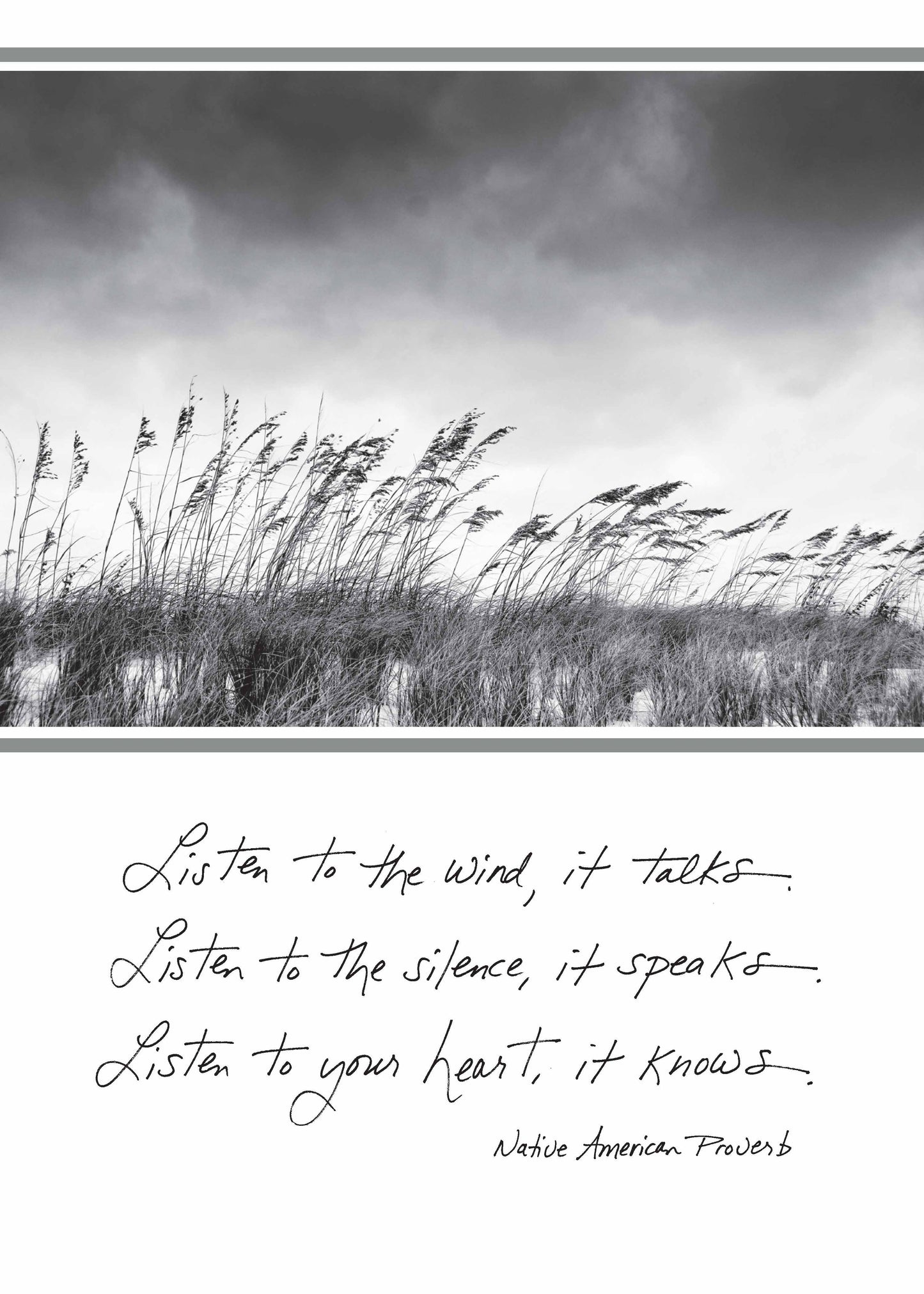 Bonair Daydreams - Listen to the Wind, It Talks Sympathy Card