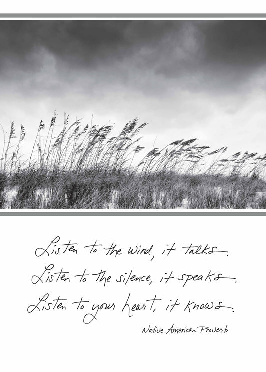 Bonair Daydreams - Listen to the Wind, It Talks Sympathy Card